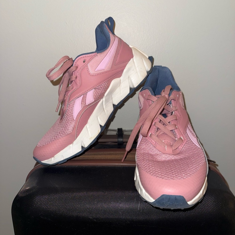 Pink and Blue Athletic Sneakers